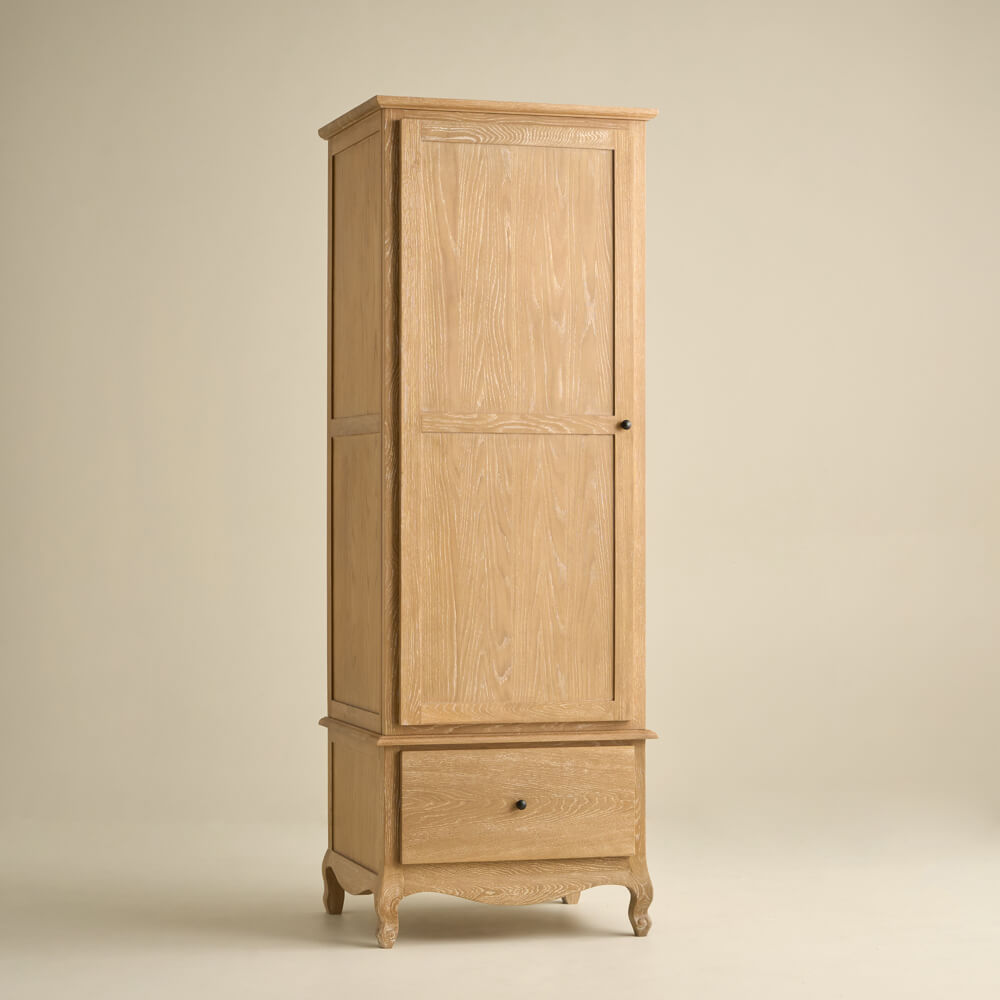 Sienna Beau 1 Door Wardrobe, Weathered Oak